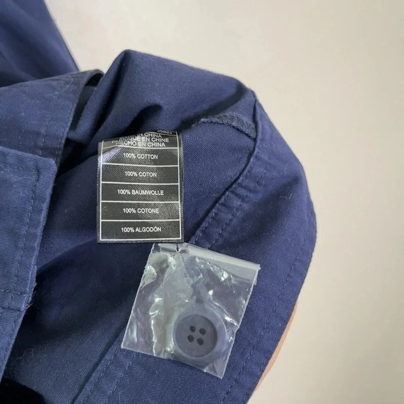 BB  Dakota Cropped Military Blue Zip Cotton Jacket - Picture 10 of 13